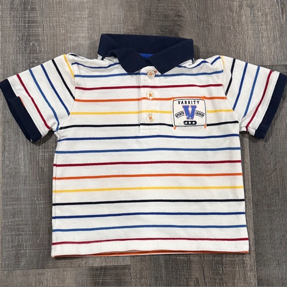 Carter's Other - 💞 New Baby Boy Size 12 Months Carter’s Striped Varsity Polo